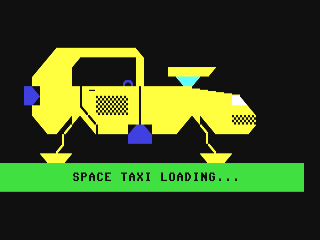Space Taxi title screen for Commodore 64